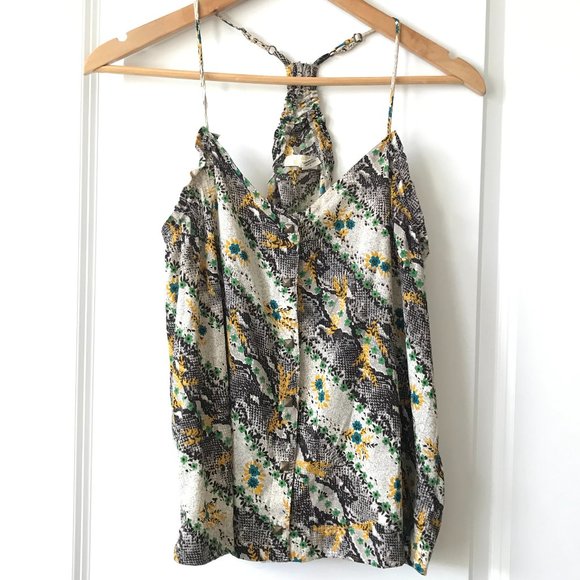 Billabong Snake Print Floral Tank - Picture 1 of 3